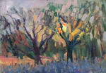 Sale of pictures, pictures oil, pictures of the modern artist, Julia Zhukov, modern realism,
 The modern impressionism, modern painting, landscape, pictures with the nature, beautiful flowers, a still-life, a site of the artist, gallery to buy a picture cheaply, painting by oil,
Decline, trees, evening landscape, Kolomna